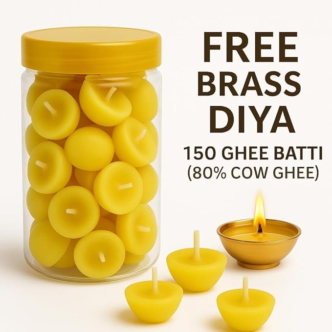 Pure Cow Ghee Diya Wicks - Pack of 150