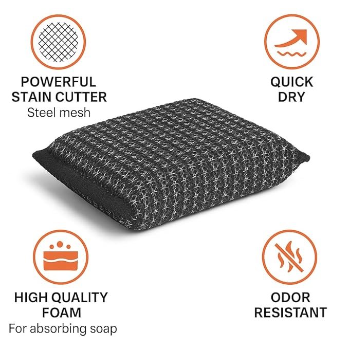 Power Scrub Set - Heavy Duty Steel Scrubbers Pack of 10